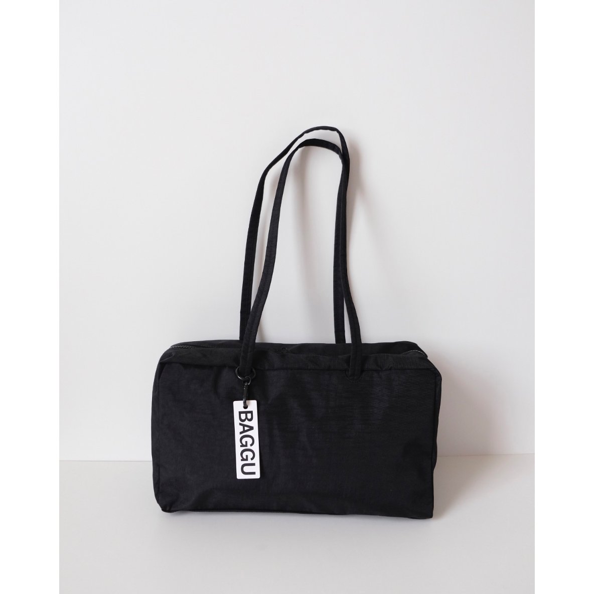 BAGGU Medium Nylon Bowler Bag Black | UNO babewear