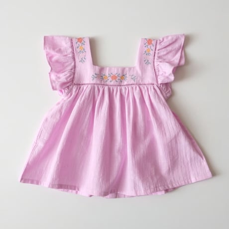 70%OFF Tocoto Vintage FLOWER EMBROIDERY BLOUSE LILAC(9M,18M,2Y)