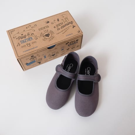 Cienta ONE STRAP BALLET SHOES antracita 500A(23(14cm)～36(22.5cm))
