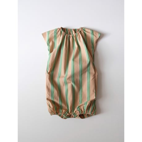 KOTER JULES ROMPER BEIGE STRIPE(12-18m,18-24m,2-3y)