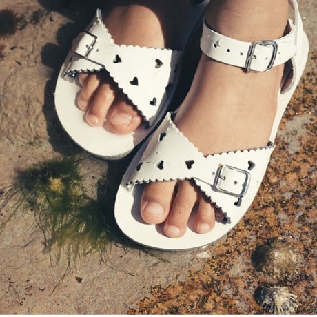 Salt-Water SANDALS SWEETHEART White(CH6(14cm)～YTH2(21.5cm))