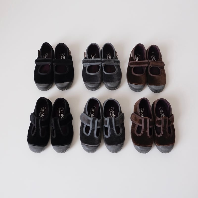 【新品】Cienta ベロアストラップシューズ グレー 26 CIENTA ベロアストラップフォーマルシューズ GRIS | Littowa