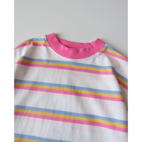 6yラスト1点 Twin Collective Brunswick Long Sleeve Ringer Tee -Pink Stripe