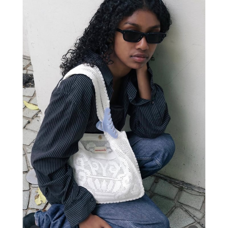 Nananita FOUNTAIN CROCHET BAG - DOVE | UNO babe