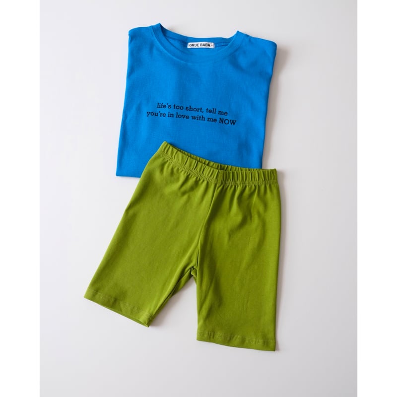 希少 gyakusou レギンス セット グリーン&ブルー サイズL コットンキッズレギンス - LittleTown