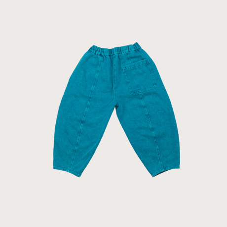50%OFF 8-9yラスト1点 KOTER MANU KIDS OVERDYE DENIM BARREL-LEG JEANST Blue mist