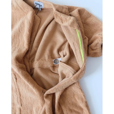 50%OFF KOTER RAE ROUNDED TEDDY OVERALL brown(12-18m,18-24m,2-3y)