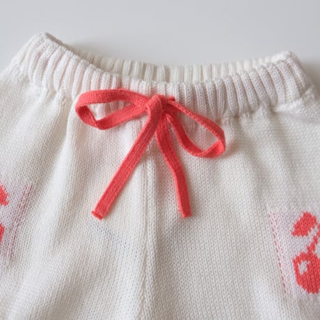 70%OFF Tocoto Vintage CHERRIES JACQUARD KNIT SHORTS OFF WHITE(9M,12M,18M,2Y)