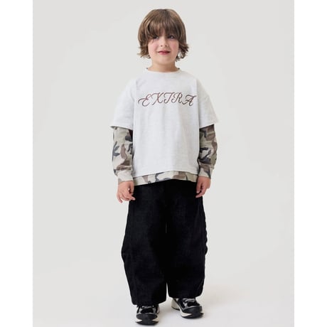 EXTRA-EXTRA EXTRA DOUBLE TEE - MARLE/CAMO(2-3Y,8-9Y)
