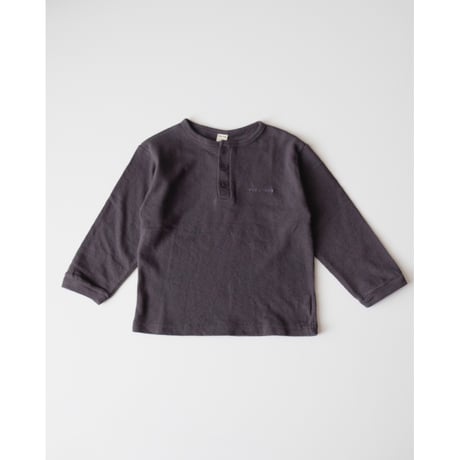 ZIGGY ZAZA alba long sleeve henley | charcoal(2-3Y,3-4Y,4-5Y)