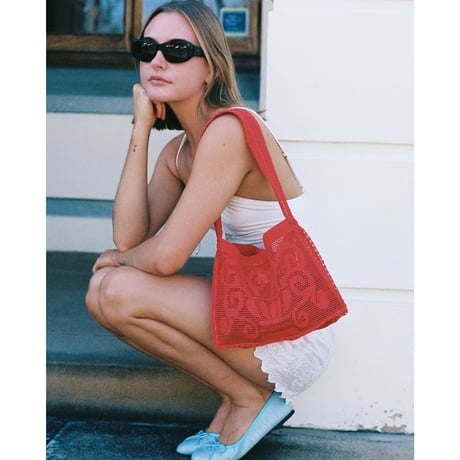 Nananita FOUNTAIN CROCHET BAG - RUBY