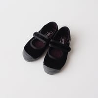 Cienta VELOUR VELCRO ONE STRAP SHOES black / velour 956(31(19cm)～34(21cm))