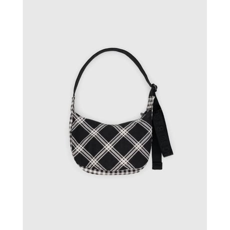 ラスト1点 BAGGU Small Nylon Crescent Bag Mixed Plaid