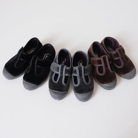 Cienta VELOUR T STRAP SHOES brown / velour 977(21(12.5cm)22(13cm)32(20cm)33(20.5cm)34(21cm))