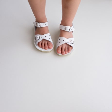 Salt-Water SANDALS SWEETHEART White(CH6(14cm)～YTH2(21.5cm))