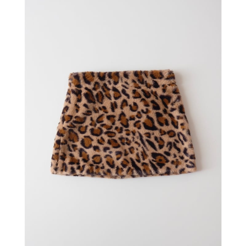 MAISON MANGOSTAN LEOPARD FUR SKIRT LEOPARD | UN