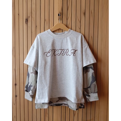 EXTRA-EXTRA EXTRA DOUBLE TEE - MARLE/CAMO(2-3Y,8-9Y)