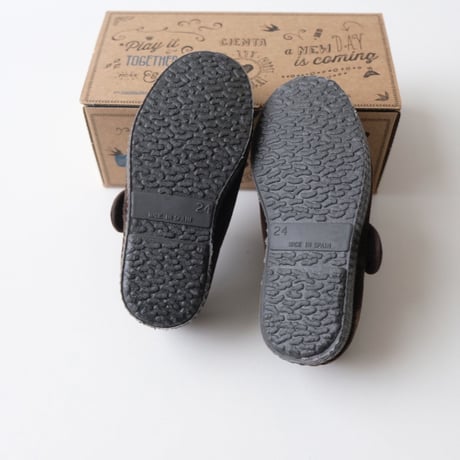 Cienta VELOUR T STRAP SHOES brown / velour 977(21(12.5cm)22(13cm)32(20cm)33(20.5cm)34(21cm))