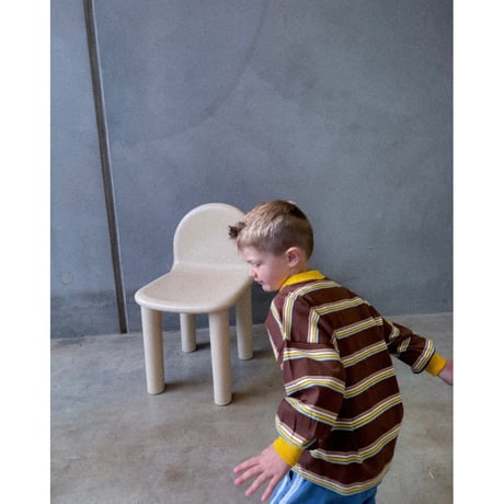 Twin Collective Brunswick Long Sleeve Ringer Tee -Brown Stripe(3y(2-3),4y,8y)