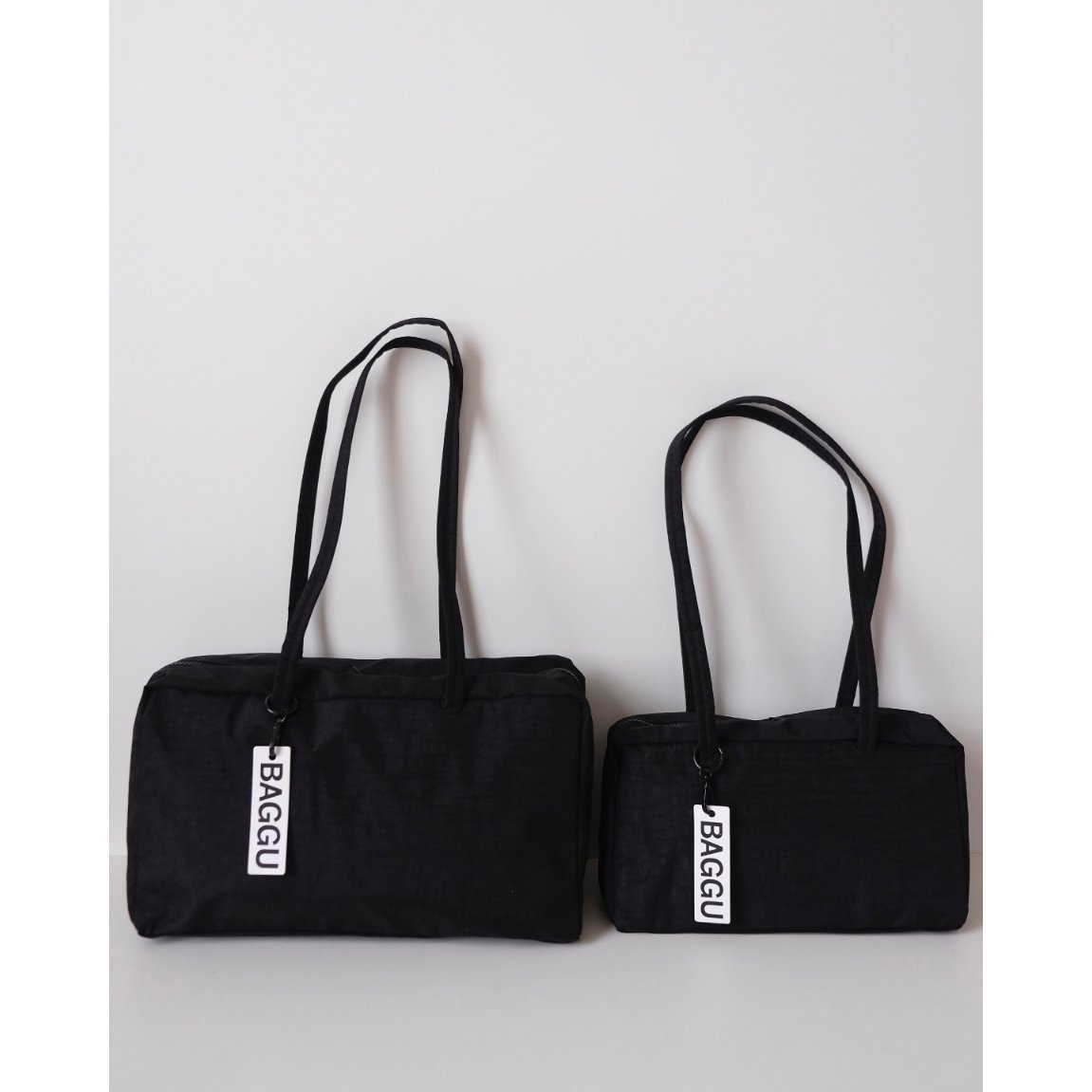 BAGGU Medium Nylon Bowler Bag Black | UNO babewear