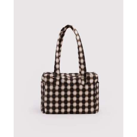BAGGU Everyday Cloud Bag Blurred Gingham Brown