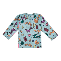 M´A Kids SUN COVER LONG SLEEVE TURQUOISE W/ ALL OVER(3Y,4Y,6Y)