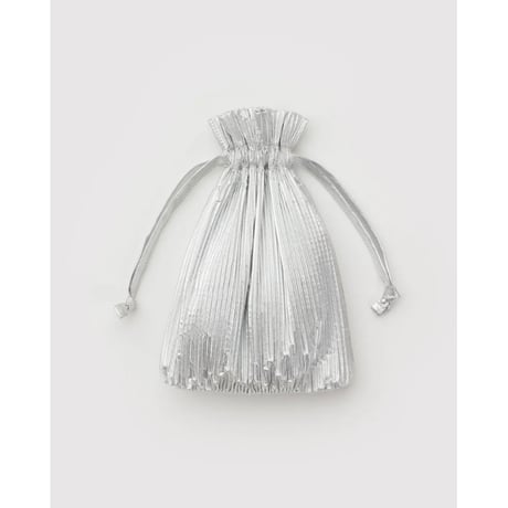 BAGGU Pleated Baggu Chrome Metallic