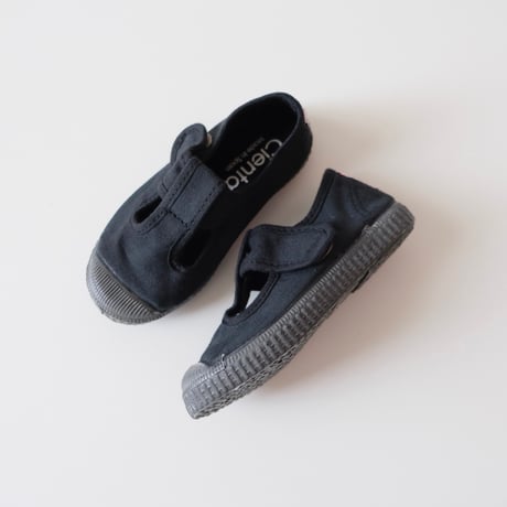 Cienta T STRAP SHOES black/dyed N77997(21(12.5cm)～34(21cm))
