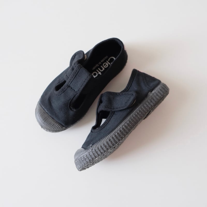 Cienta T STRAP SHOES black/dyed N77997(21(12.5c