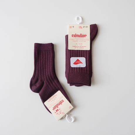 50%OFF Condor Rib Short Socks Burdeos(197)(2(11.5-13.5cm))
