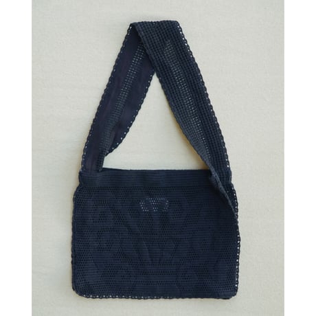 Nananita FOUNTAIN CROCHET BAG - BLACK