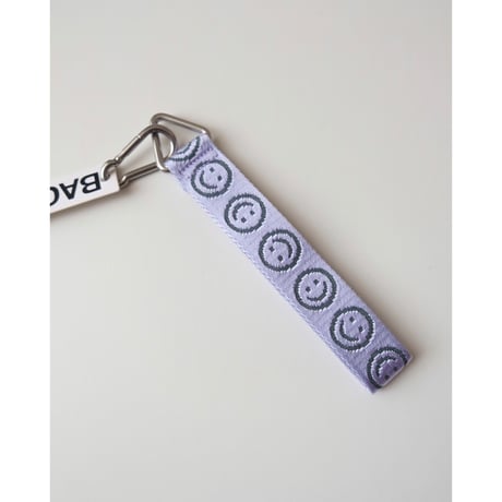 BAGGU Logo Keychain Pink Happy