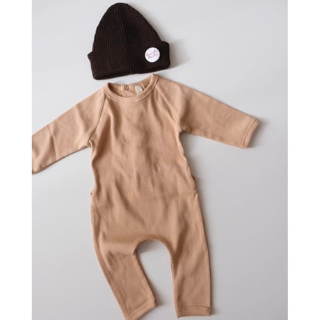 SUMMER & STORM BACK SNAP ROMPER - TAN