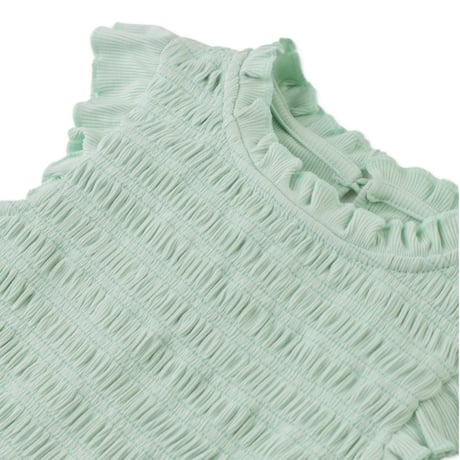 BABY GIRLS MAYA SMOCKED RIBBED TOP