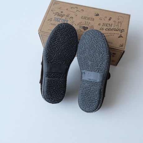 Cienta VELOUR VELCRO ONE STRAP SHOES brown / velour 956(21(12.5cm)32(20cm)33(20.5cm)34(21cm))
