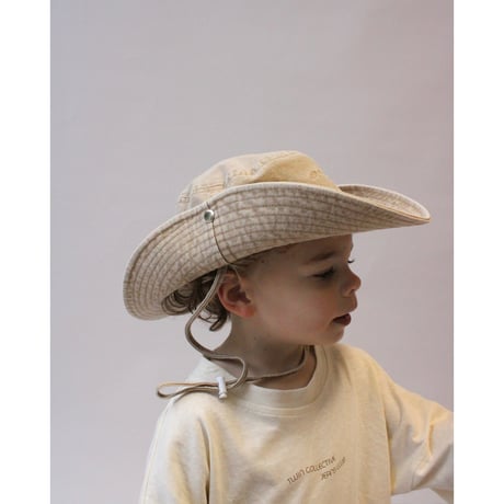 Twin Collective Cowboy Bucket Hat(Light Brown/Denim Blue)