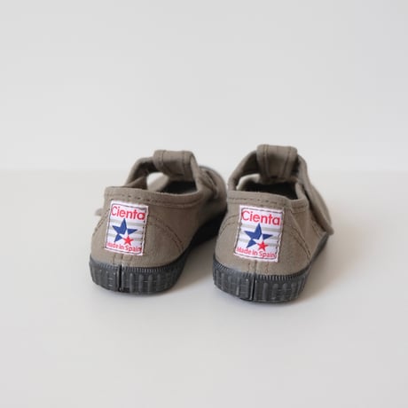 Cienta T STRAP SHOES cemento/dyed N77997(22(13cm),29(18cm)～34(21cm))