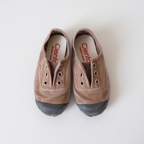 Cienta DECK SHOES beige/ムラ染め N70777(26(16cm),29(18cm)～31(19cm),33(20.5cm)～36(22.5cm))