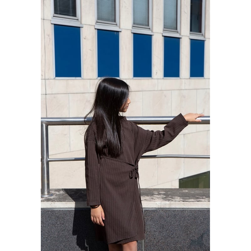 70%OFF 8-10yラスト1点 Façade Milles ribbed apron dr