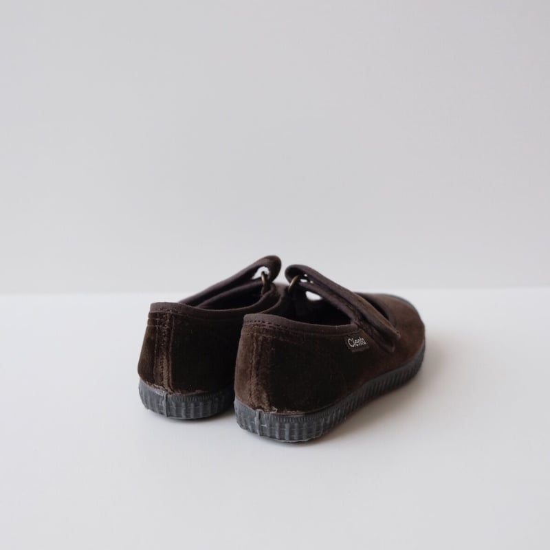 Cienta VELOUR VELCRO ONE STRAP SHOES brown / ve