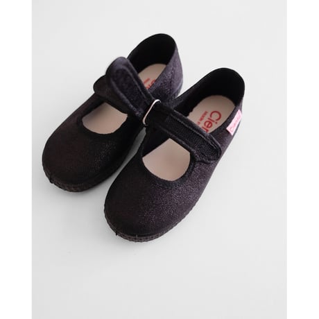 Cienta VELCRO ONE STRAP SHOES black 56113(19(11cm)20(12cm))