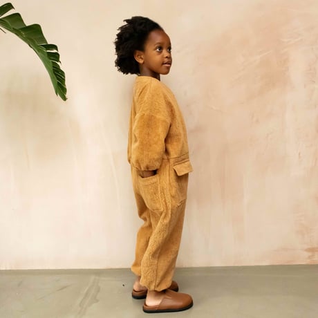 50%OFF KOTER RAE ROUNDED TEDDY OVERALL brown(12-18m,18-24m,2-3y)