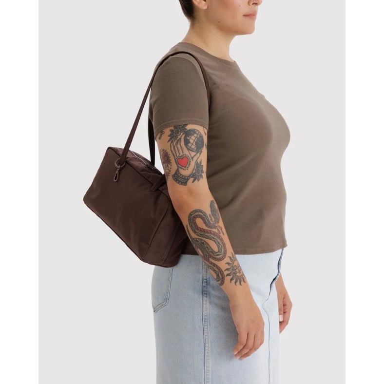 BAGGU Nylon Bowler Bag Coffee | UNO babewear