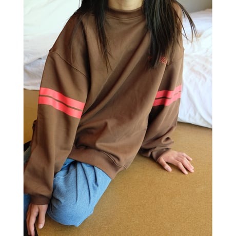 50%OFF 2-3Yラスト1点 EXTRA-EXTRA VARSITY STRIPE CREWNECK - CHOC