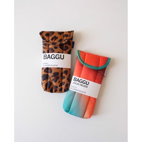 BAGGU Puffy Glasses Sleeve Leopard
