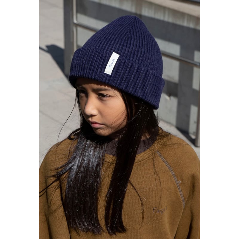 50%OFF Façade Ersta knitted beanie Navy blue(1-