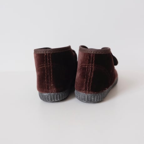 Cienta VELCRO HIGH-CUT SNEAKER brown / velour 975(22(13cm)～33(20.5cm))