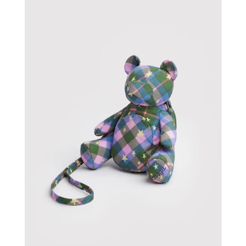 BAGGU Bear Bag Green Star Plaid | UNO babewear