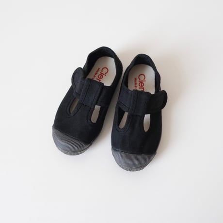 21(12.5cm)ラスト1点 Cienta T STRAP SHOES black/dyed N77997