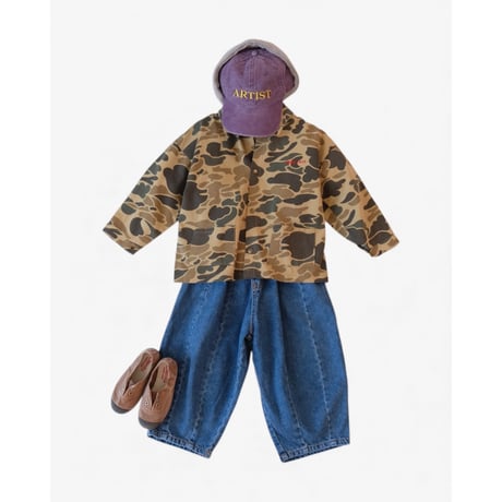 2-3Yラスト1点 ZIGGY ZAZA troop drill jacket dune camo